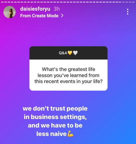 1644513641 950 Daisy abre Instagram hace preguntas y respuestas sobre los enlaces