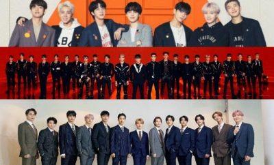 BTS NCT SEVENTEEN revelados como grupos masculinos lideres en