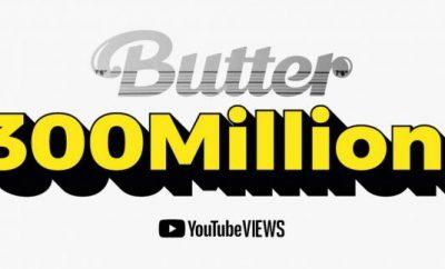 BTSEl MV Butter obtiene 300 millones de reproducciones en YouTube