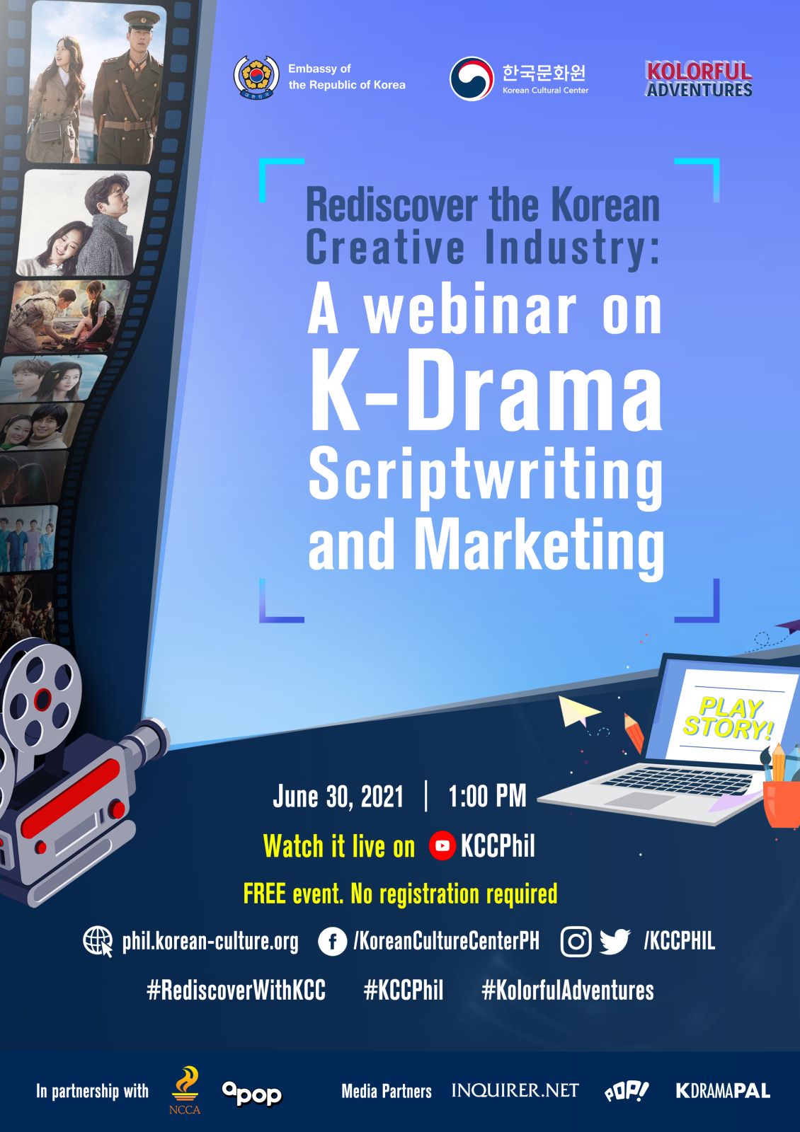 El Centro Cultural Coreano PH promovera la escritura de guiones