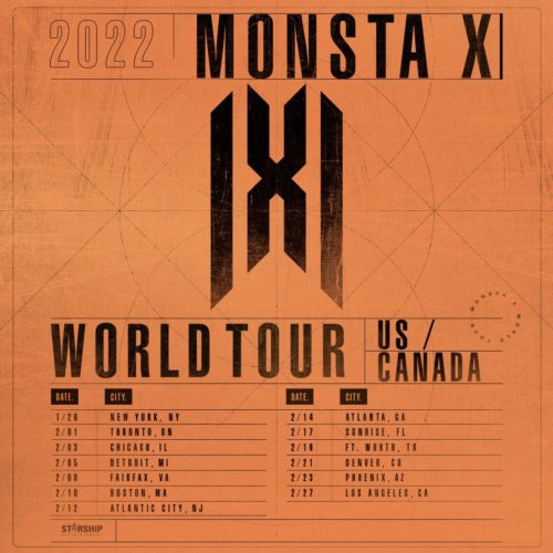 Monsta X llegara a Estados Unidos en enero de 2022