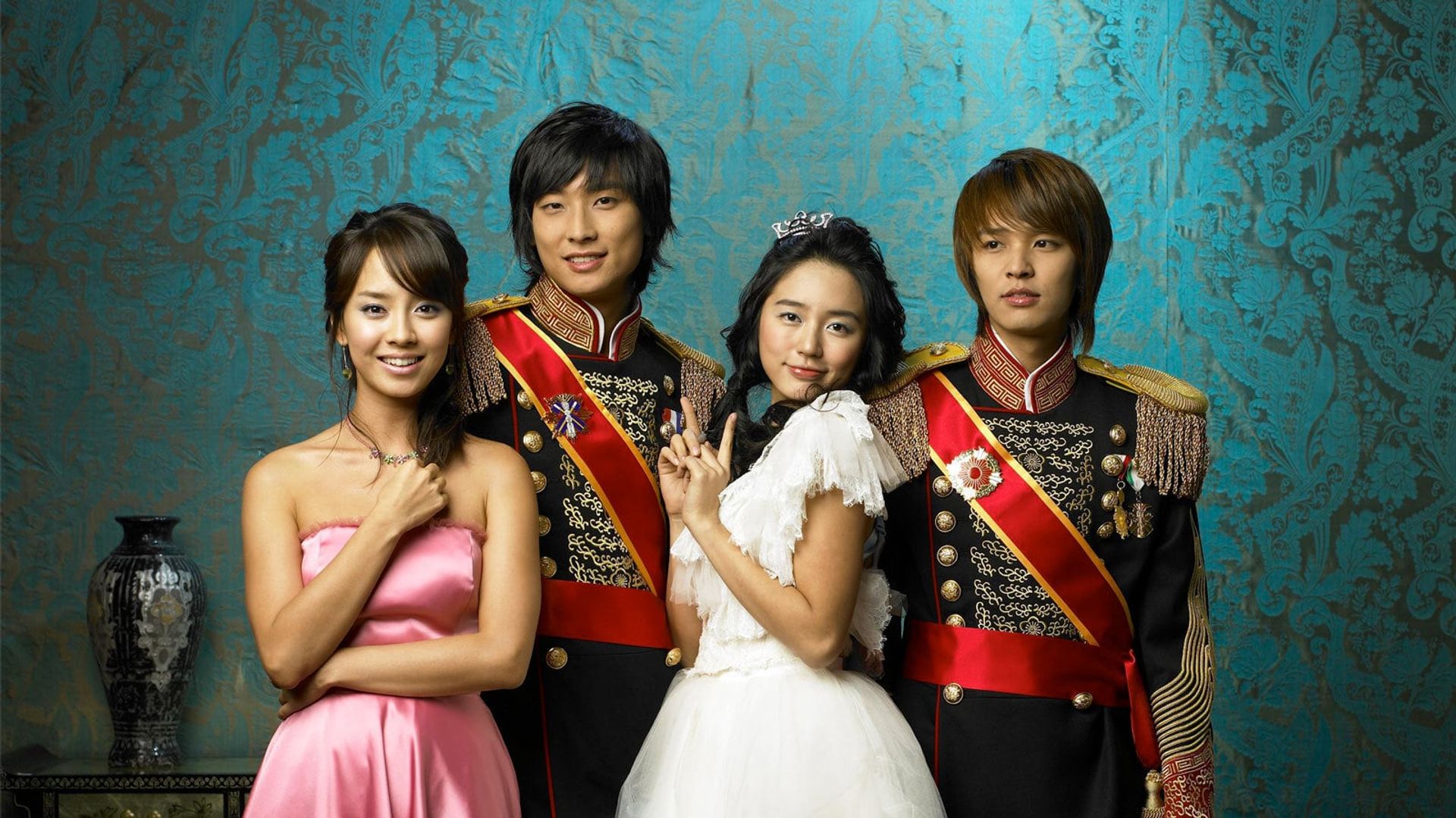 Princess Hours (2006), el elenco principal Song Ji-hyo, Ju Ji-hoon, Yoon Eun-hye y Kim Jeong-hoon